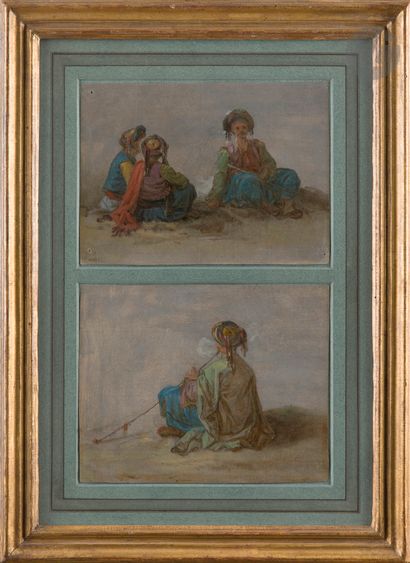 null Jean-Baptiste HILAIRE 
(Audun-le-Tiche 1753 - Paris 1828)
Two studies of orientals...