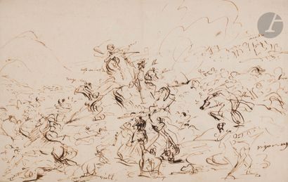 null Baron Antoine-Jean GROS (Paris, 1771 - Meudon, 1835)
The Fight of Nazareth,...