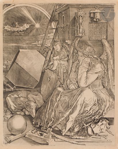null Johannes Wiericx

Melencolia I. 1602. Burin after Dürer. 188 x 235 mm. Mauquoy-Hendrickx...