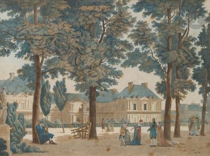 null Antoine-Pierre Mongin (1761-1837) (d'après)
Vue du Palais d'une partie du Jardin...