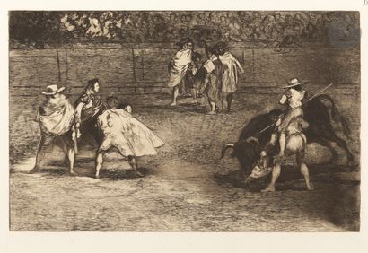 null Francisco de Goya y Lucientes (1746-1828)
Un torero monté sur les épaules d’un...