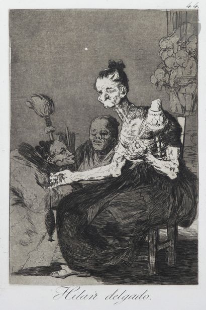 null Francisco de Goya y Lucientes (1746-1828)
Hilan delgado (Elles filent fin)....
