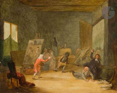 null Jacques Albert SENAVE (Lo Reninge, 1758 - Paris, 1823)
Une querelle dans l’atelier
Panneau...