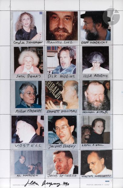 null Jean DUPUY (1925-2021)
Timbres portrait, 1990
4 papiers timbres imprimés et...