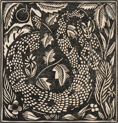 null Raoul Dufy (1877-1953)
Le Serpent. (3 études pour la pl. envisagée pour G. Apollinaire,...