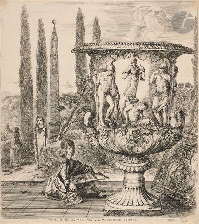 null Stefano della Bella (1610-1664)
Le Vase de Médicis. (Pl. des Six grandes vues)....