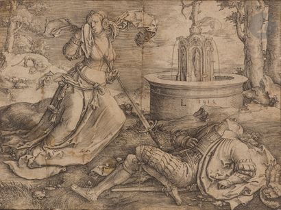 null Lucas van Leyden (1494-1533) (d’après)
Pyrame et Thisbé. Copie anonyme de la...