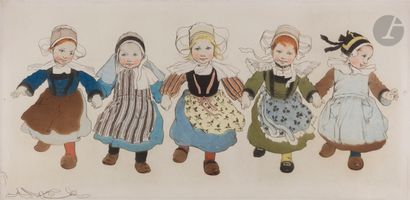 null Géo (Jean Geoffroy, dit) (1853-1924)
La Danse des fillettes bretonnes. Vers...