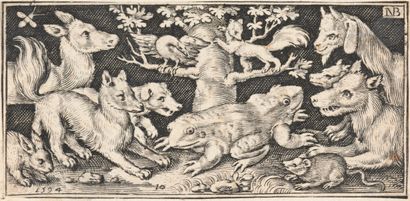 null Nicolaes de Bruyn (1571-1656)
Sujets divers (dont scènes tirées des Fables d’Ésope)....