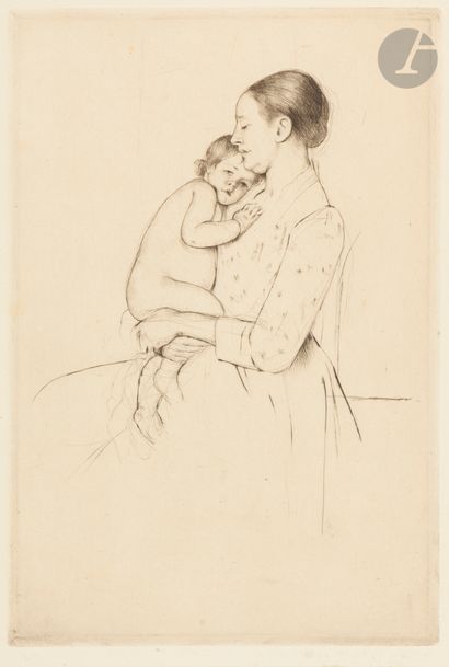  Mary Cassatt (1844-1926)
Quietude. About 1891. Drypoint. 171 x 258. Breeskin 139.... Gazette Drouot