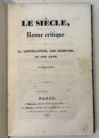 LE SIÈCLE
Revue critique de la littérature,...