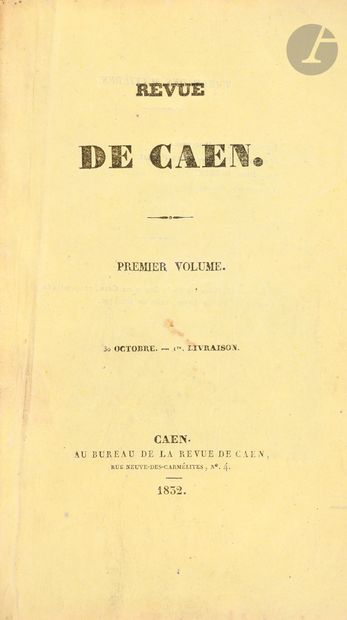 REVUE DE CAEN
N° 1, 30 octobre 1832.
Seul...