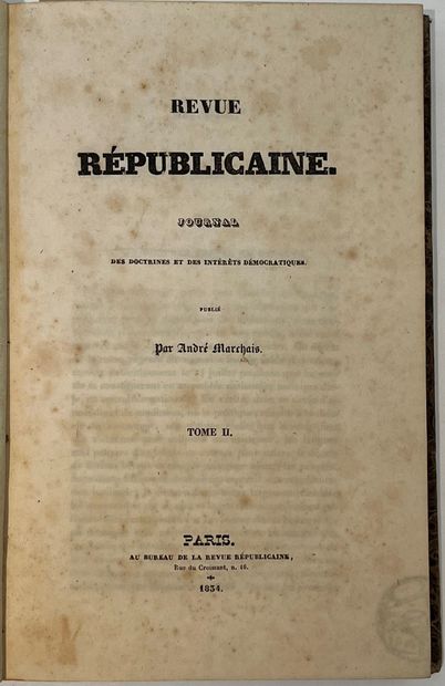 REVUE RÉPUBLICAINE
Journal des doctrines...