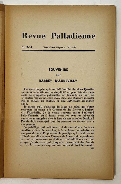 null REVUE PALLADIENNE
Lettres et arts
N° 1, mars-avril 1948-n° 21, 1952.
Paris,...