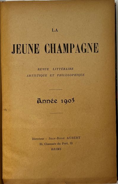 null LA JEUNE CHAMPAGNE
Revue littéraire, artistique et philosophique
N° 1, avril...
