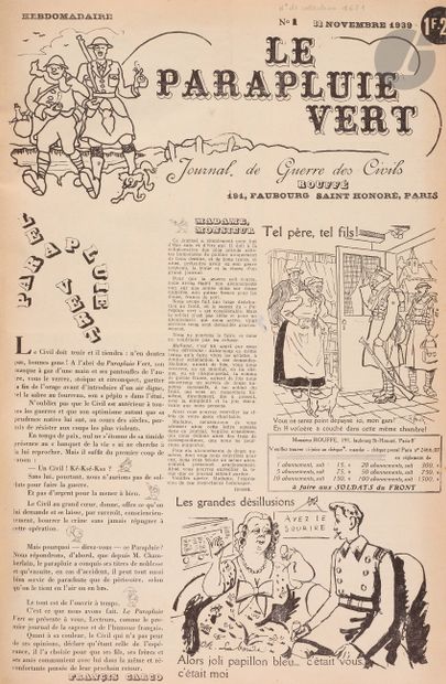 null LE PARAPLUIE VERT
Journal de Guerre des Civils
N° 1, 11 novembre 1939-n° 22,...