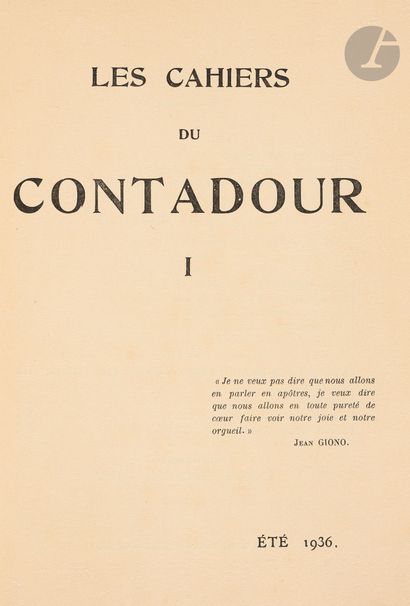 null LES CAHIERS DU CONTADOUR
Revue trimestrielle
N° 1, été 1936-n° 8, février 1939.
Paris...