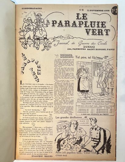 null LE PARAPLUIE VERT
Journal de Guerre des Civils
N° 1, 11 novembre 1939-n° 22,...