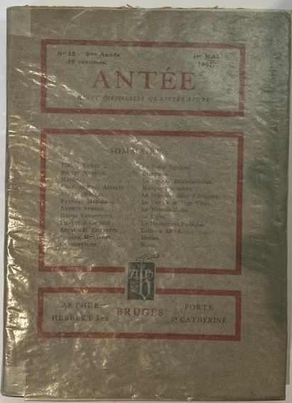 null ANTÉE
Revue mensuelle de littérature
2e année : n° 1, juin 1906-n° 12, 1er mai...