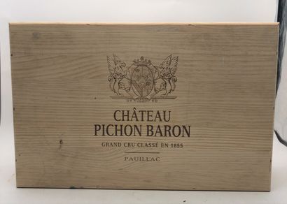null 6 B CHÂTEAU PICHON LONGUEVILLE BARON (original wooden case), GCC2 Pauillac,...
