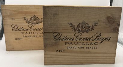 null 6 B CHÂTEAU CROIZET BAGES (Original wooden case of 3), GCC5 Pauillac, 1994