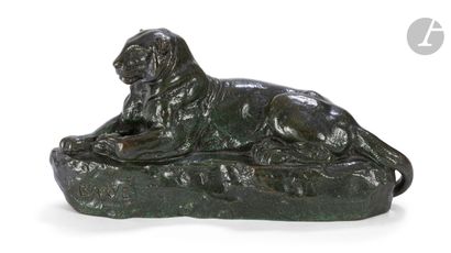 null Antoine Louis Barye (1796-1875)
Panthère de l’Inde N°2
Bronze à patine brune
Edition...