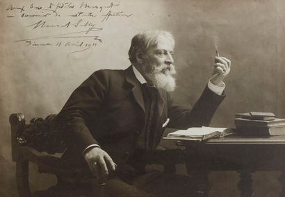 null Jean MOUNET-SULLY (1841-1916). Photographie avec dédicace a.s., 11 avril 1911 ;...