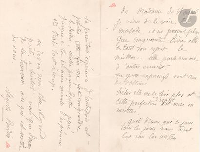 null Auguste RODIN. L.A.S., [1913], to Robert de Montesquiou; 3 pages in-8, small...