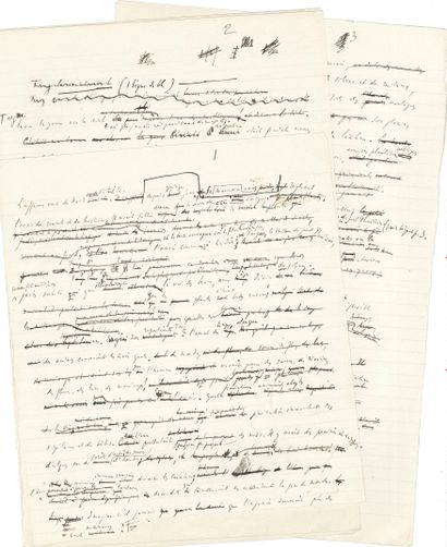 null Joseph-Henri ROSNY Elder. Autograph manuscript, [La Mort de la Terre, 1910];...