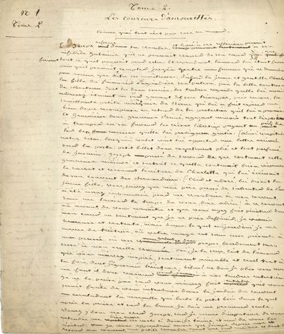 null Maximilien PERRIN (1796-1879) romancier. 4 manuscrits autographes, Un traité...