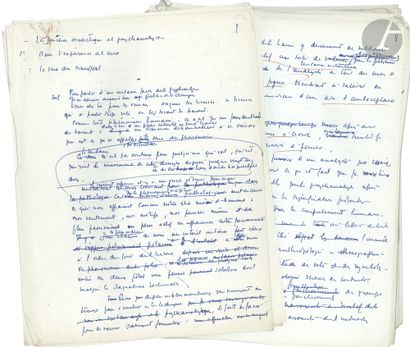 null Jacques LACAN (1901-1981). Manuscrit autographe, La Fonction dialectique de...
