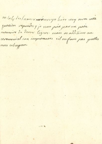 null Louis de Rouvroy, duke of SAINT-SIMON (1675-1755). L.A.; 1/3 page in-4 (portrait...