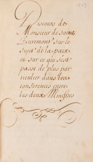 RECUEIL. Recueil manuscrit, XVIIe siècle ;...