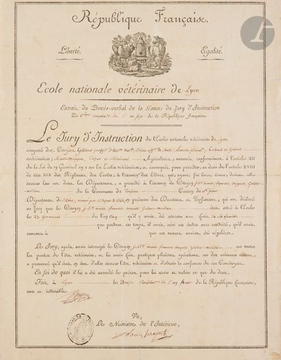 null Lucien BONAPARTE (1775-1840) frère de Napoléon. P.S. comme Ministre de l’Intérieur,...