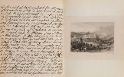 null ANGLETERRE. Henry HOWARD Earl of EFFINGHAM (1806-1889). 2 manuscrits autographes,...