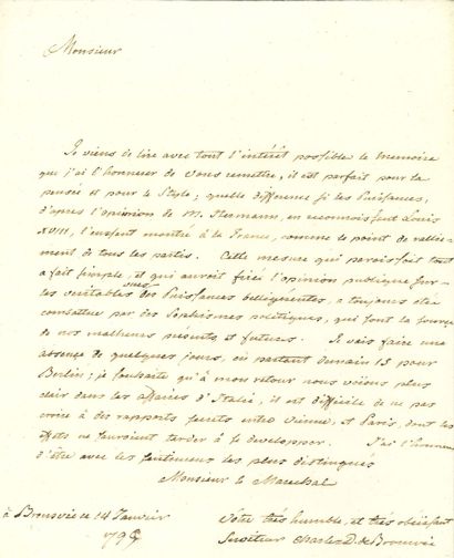 null Charles-Guillaume-Ferdinand duc de BRUNSWICK (1735-1806) L.A.S., Bronsvic 14...