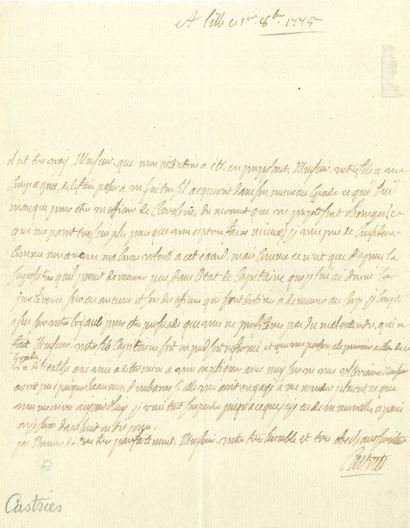 null Charles-Eugène-Gabriel de La Croix, marquis de CASTRIES (1727-1801) maréchal...
