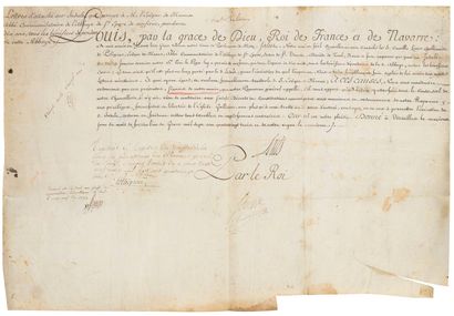 null LOUIS XVI (1754-1793). P.S. (secretary), countersigned by the marshal de Ségur,...