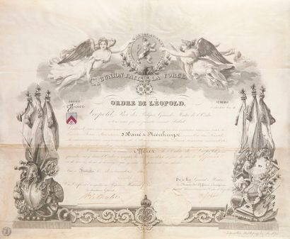 null LÉOPOLD Ier (1790-1865) Roi des Belges. P.S., Bruxelles 18 novembre 1844 ; vélin...