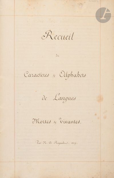 RIGAULT (A.).
Collection of characters &...