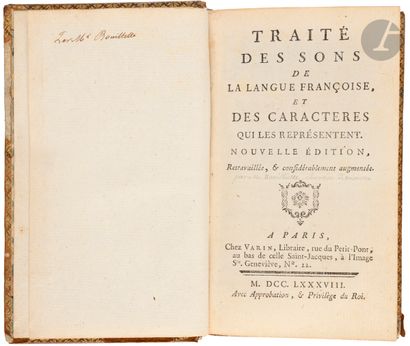 null BOULLIETTE (Abbot).
Treaty of the sounds of the French language.
And the characters...