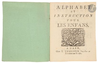 null Alphabet et instruction pour les enfans.
T. Chalopin. Imprimeur Libraire, rue...