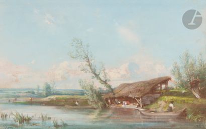 Camille FLERS (1802-1868)
Bord du Loiret,...