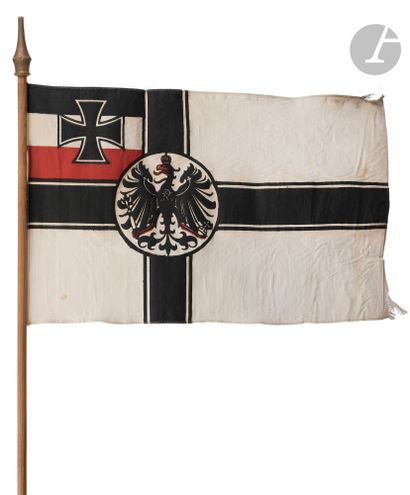 null Reproduction d’un drapeau de la marine de guerre Allemande.
55 x 38 cm