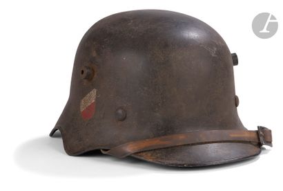 1918 helmet shell.
Scalloped shell. With...