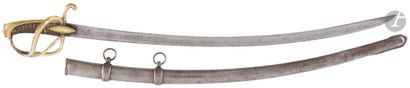 null Light cavalry officer's saber, An IX model. 
Basane-covered handle (wear) with...
