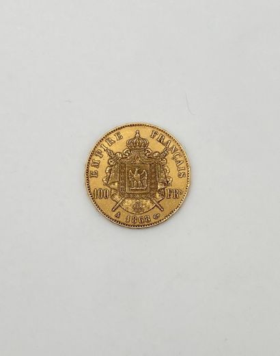 100 Francs en or. Type Napoléon III Empereur...