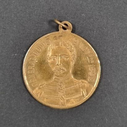null FRANCE
Médaille commémorative du Général DODDS (1892) 
En laiton. 
31 x 27 ...
