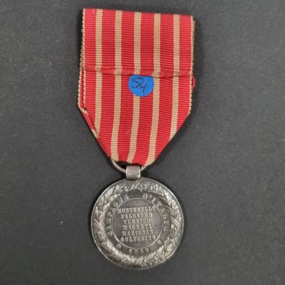 null FRANCE 
Médaille de la Campagne d’Italie du 2e type, par SACRISTAIN. 
En argent....