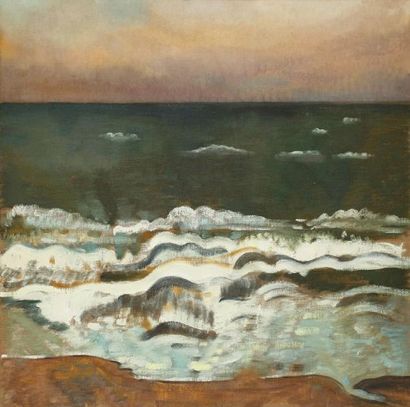 Zoum WALTER (1902 - 1973) Mer écumeuse. Huile sur toile. Non signée. 70 x 70 cm....